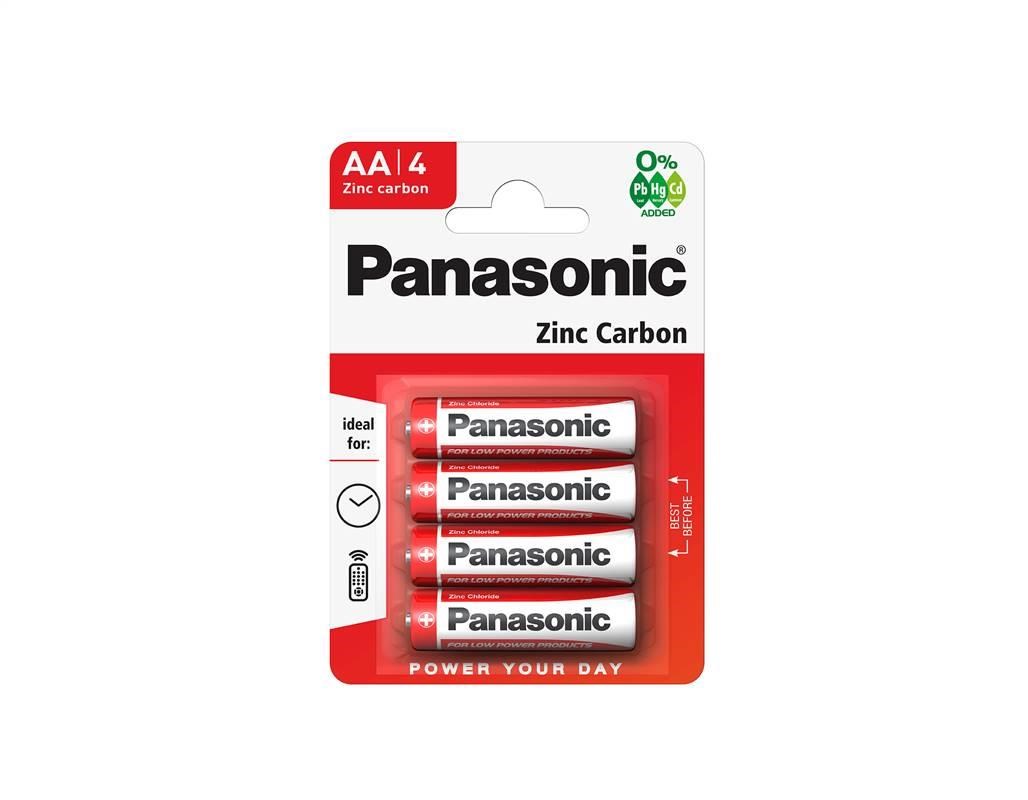 PANASONIC Zinkouhlíkové baterie Red Zinc R6RZ/ 4BP EU AA 1, 5V (Blistr 4ks)0 