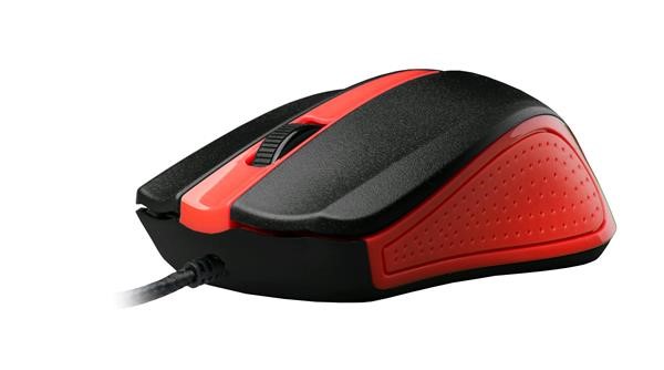 Myš C-TECH WM-01,  červená,  USB0 