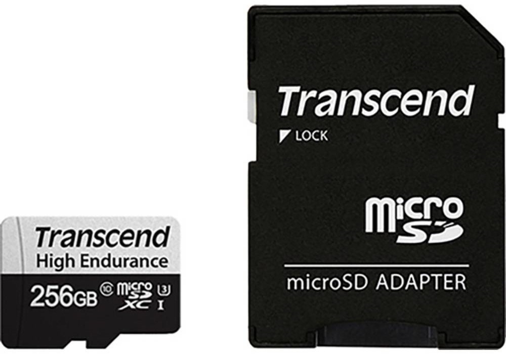 TRANSCEND MicroSDXC karta 256GB 350V,  High Endurance0 