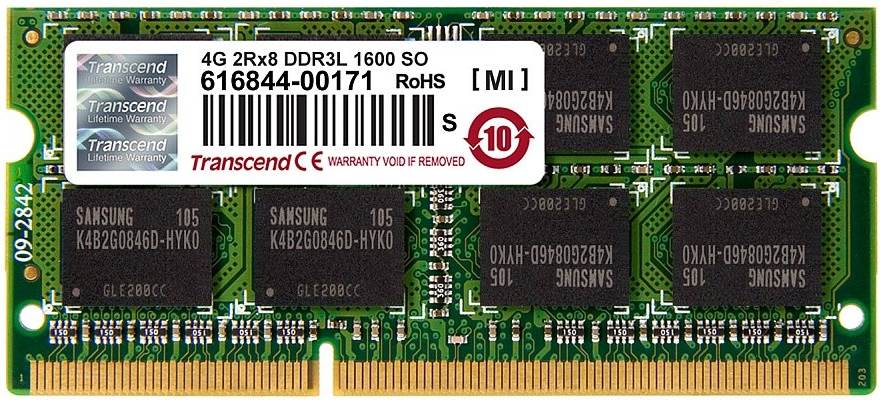 TRANSCEND SODIMM DDR3 4GB 1600MHz 2Rx8 CL110 