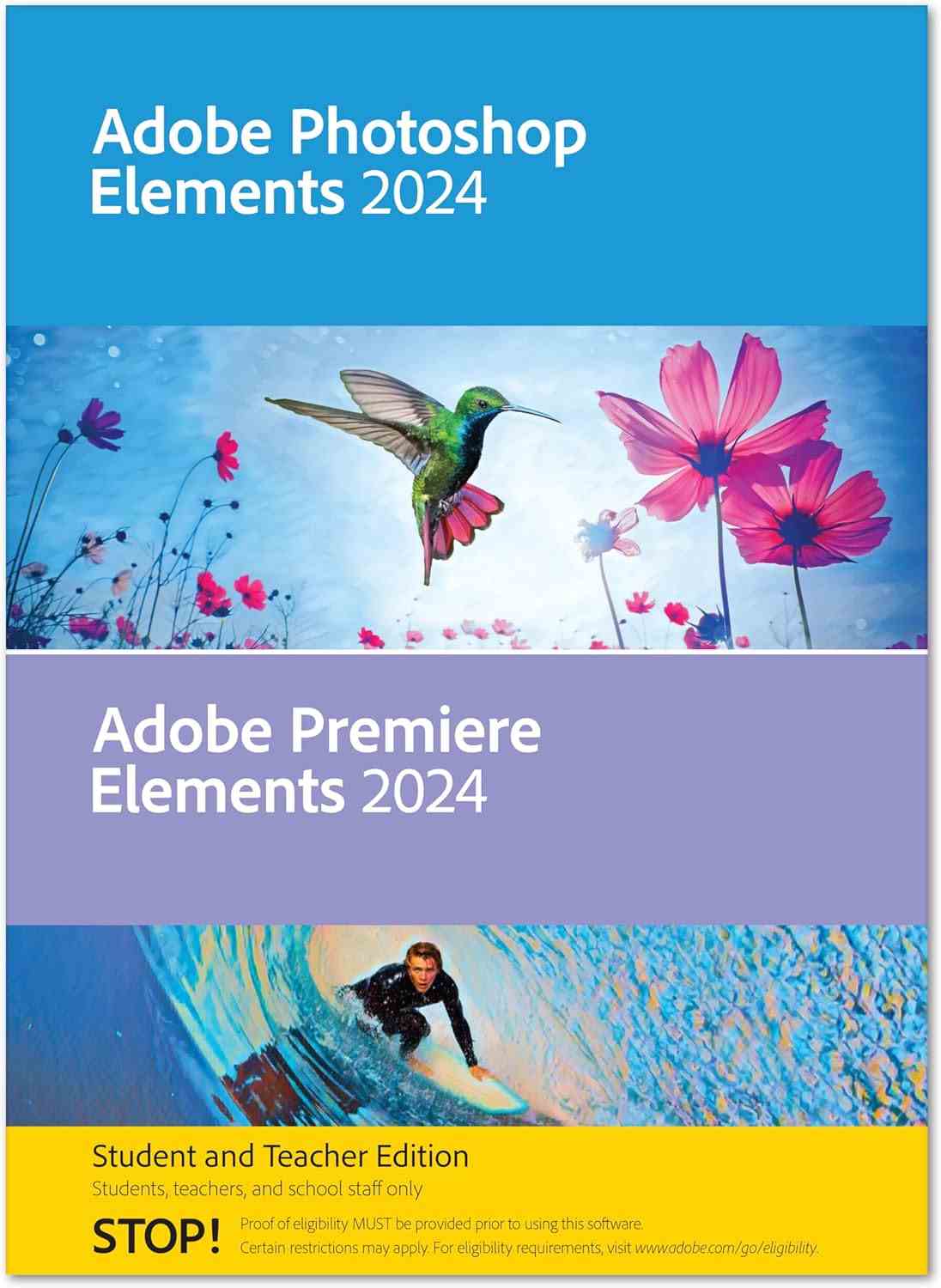 Adobe Photoshop & Adobe Premiere Elements 2024 WIN CZ STUDENT&TEACHER Edition BOX