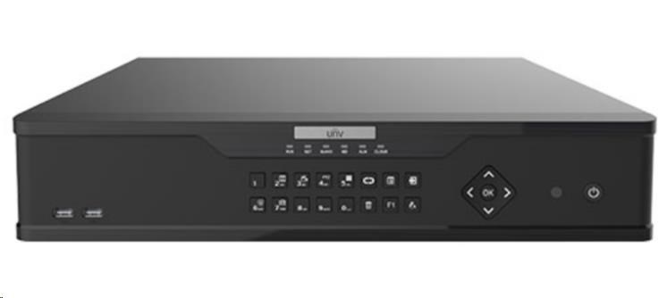 Uniview NVR,  16 kanálov,  H.265,  4x HDD,  12Mpix (384Mbps/ 384Mbps),  HDMI+VGA Full HD,  ONVIF,  3x USB,  audio0 