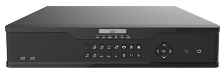 Uniview NVR,  32 kanálov,  H.265,  8x HDD,  12Mpix (384Mbps/ 384Mbps),  HDMI+VGA Full HD,  (N+1),  ONVIF,  3x USB,  audio0 