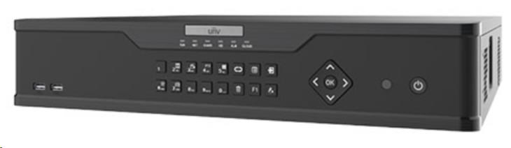 Uniview NVR,  32 kanálov,  H.265,  8x HDD,  12Mpix (384Mbps/ 384Mbps),  HDMI+VGA Full HD,  (N+1),  ONVIF,  3x USB,  audio1 