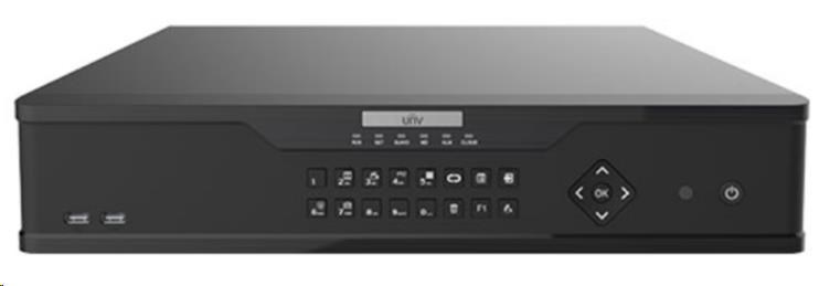 Uniview NVR,  64 kanálov,  H.265,  4x HDD,  12Mpix (384Mbps/ 384Mbps),  HDMI+VGA Full HD,  (N+1),  ONVIF,  3x USB,  audio0 
