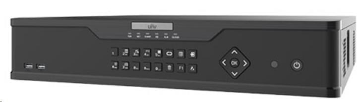 Uniview NVR,  64 kanálov,  H.265,  4x HDD,  12Mpix (384Mbps/ 384Mbps),  HDMI+VGA Full HD,  (N+1),  ONVIF,  3x USB,  audio1 