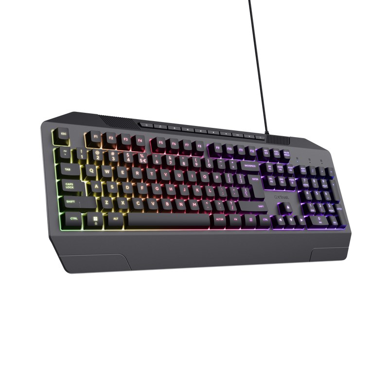 TRUST herní klávesnice GXT836 EVOCX,  membránová,  USB,  US0 