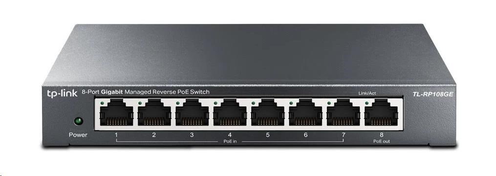 TP-Link Easy Smart switch RP108GE (7xGbE passive PoE-in, 1xGbE passive PoE-out)1 