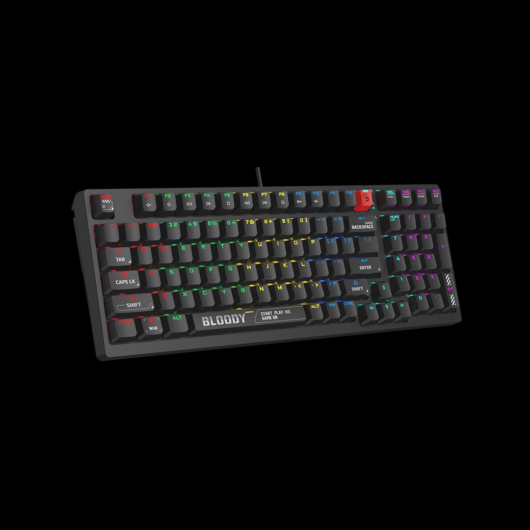A4tech Bloody S98 Black RGB mechanická herní klávesnice,  USB,  CZ1 