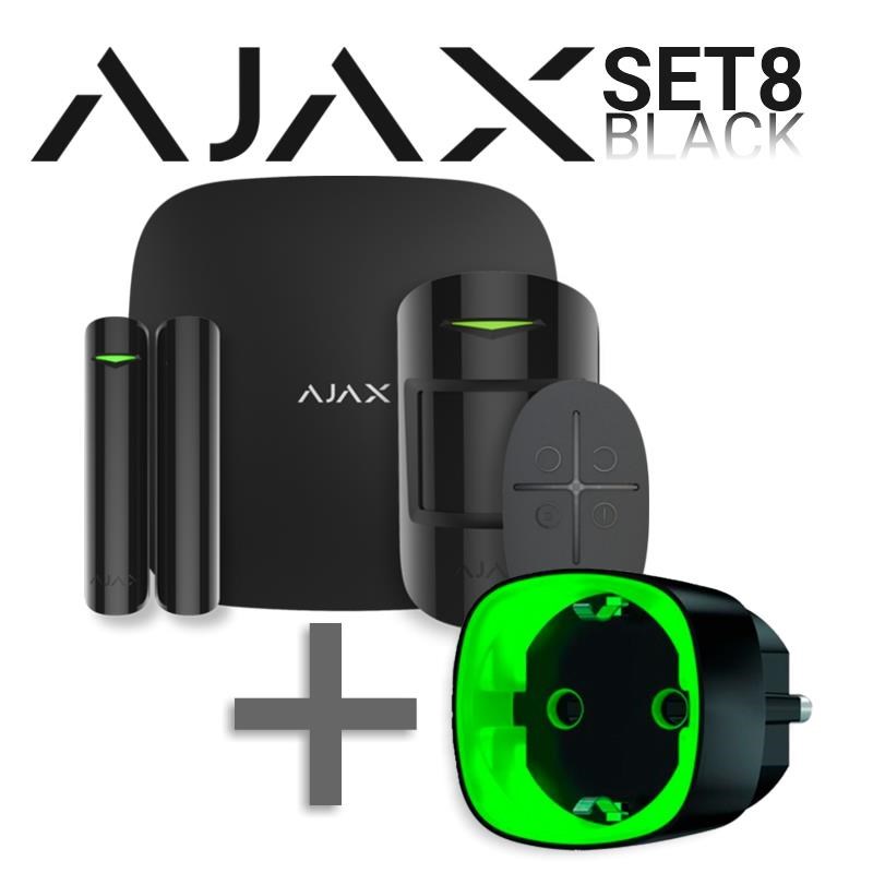 SET 8 - Ajax StarterKit black + Ajax Socket black - ZDARMA0 