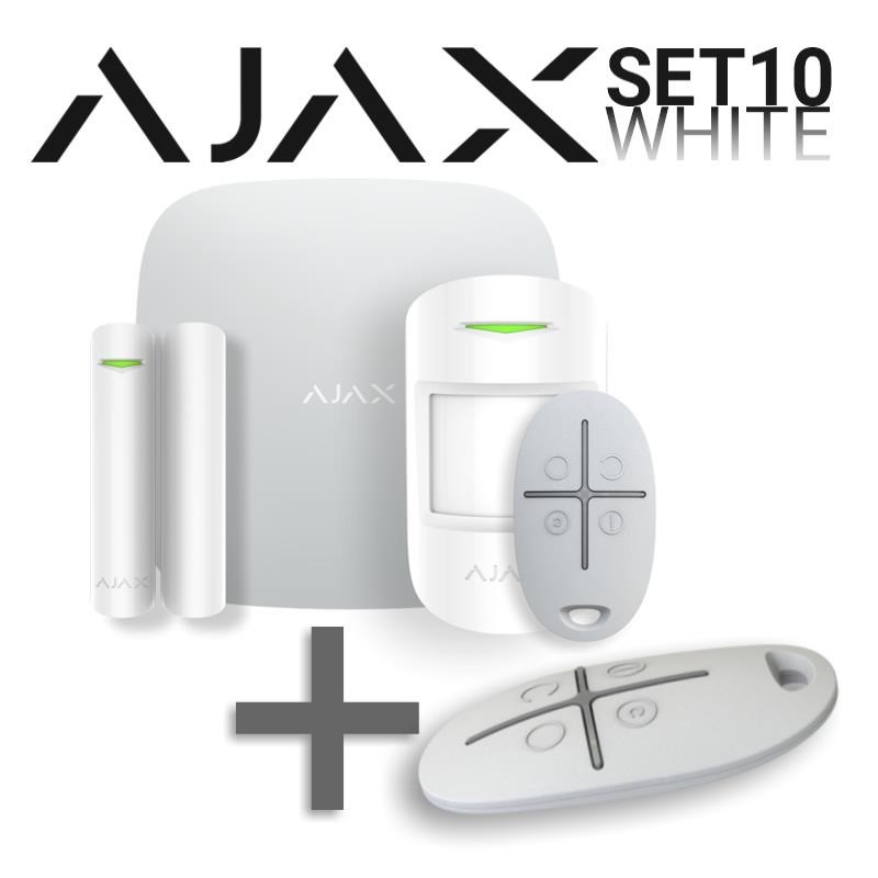 SET 10 - Ajax StarterKit white + Ajax SpaceControl white - ZDARMA0 