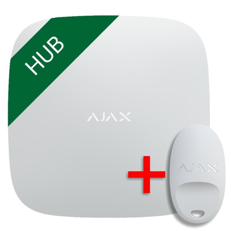 SET Ajax Hub white + Ajax SpaceControl white - ZDARMA1 