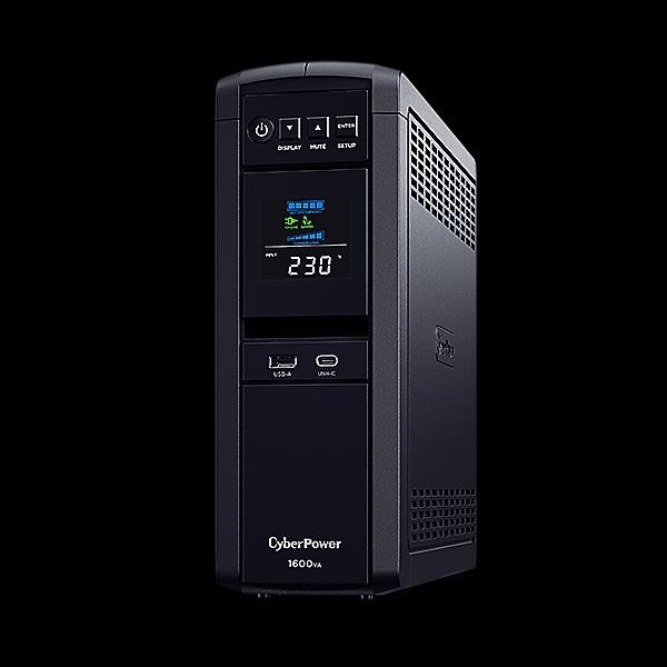 CyberPower PFC SineWave LCD GP UPS 1600VA/ 1000W, Schuko zásuvky
