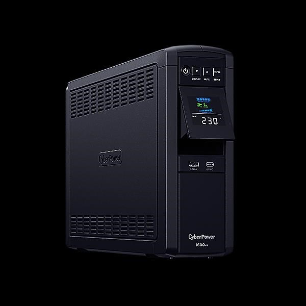 CyberPower PFC SineWave LCD GP UPS 1600VA/ 1000W,  Schuko zásuvky1 