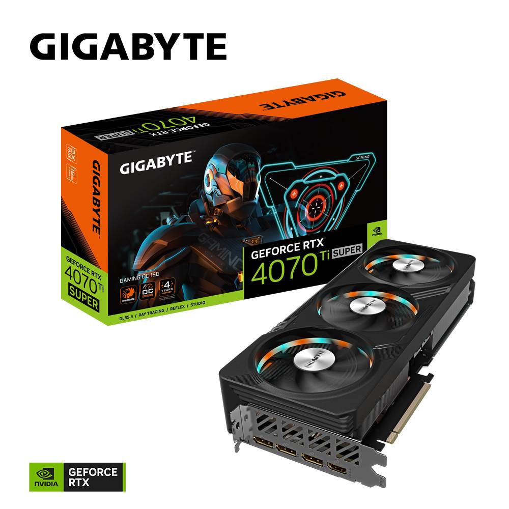 GIGABYTE VGA NVIDIA GeForce RTX 4070 Ti SUPER GAMING OC 16G,  16G GDDR6X,  3xDP,  1xHDMI0 