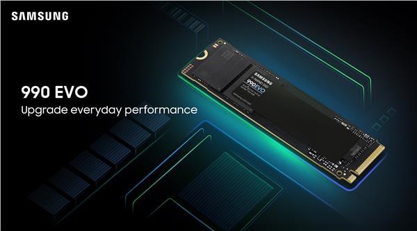 SSD Samsung 990 EVO 1000GB - formát M.2; čtecí rychlost až 5000 MB/ sec; zapisovací rychlost až 4200 MB/ sec0 