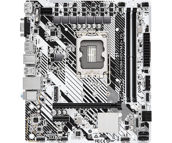 ASRock MB Sc LGA1700 H610M-HDV/ M.2+ D5,  Intel H610,  2xDDR5,  1xDP,  1xHDMI,  1xVGA,  mATX1 