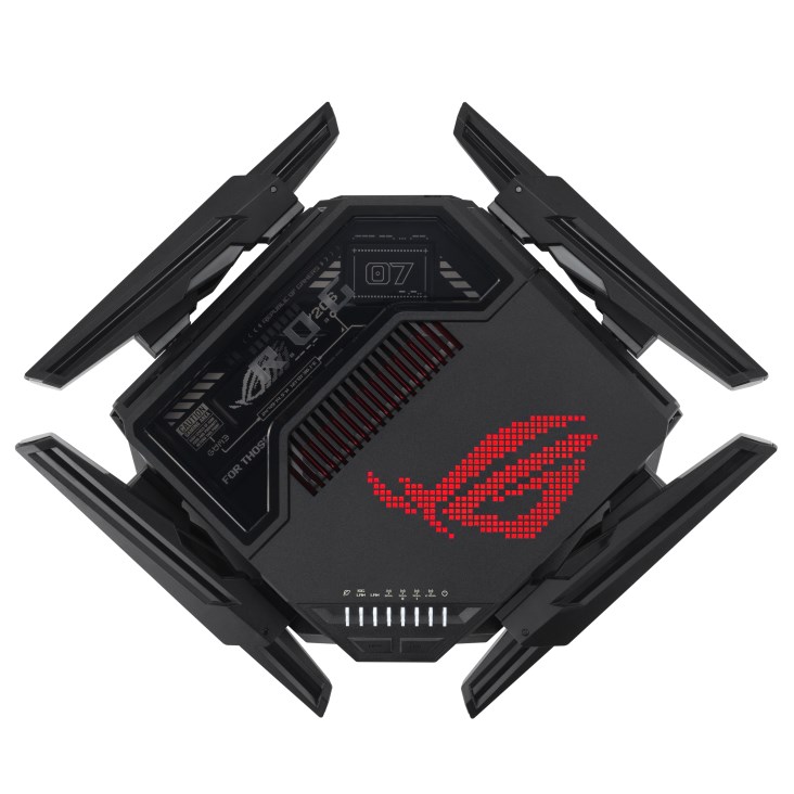 ASUS ROG Rapture GT-BE98 Gaming Router,  WiFi 7,  Dual 10G Ports,  AURA RGB,  AiMesh4 