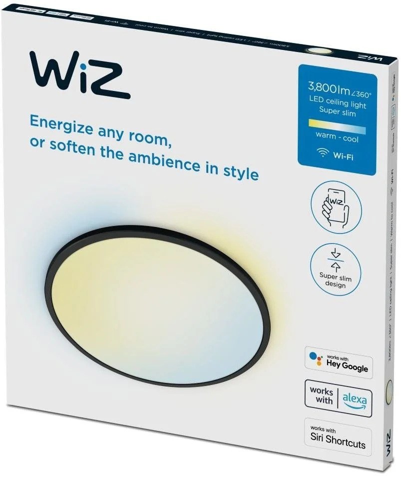PHILIPS WiZ SuperSlim Stmívatelné stropní svítidlo 32W - černá0 