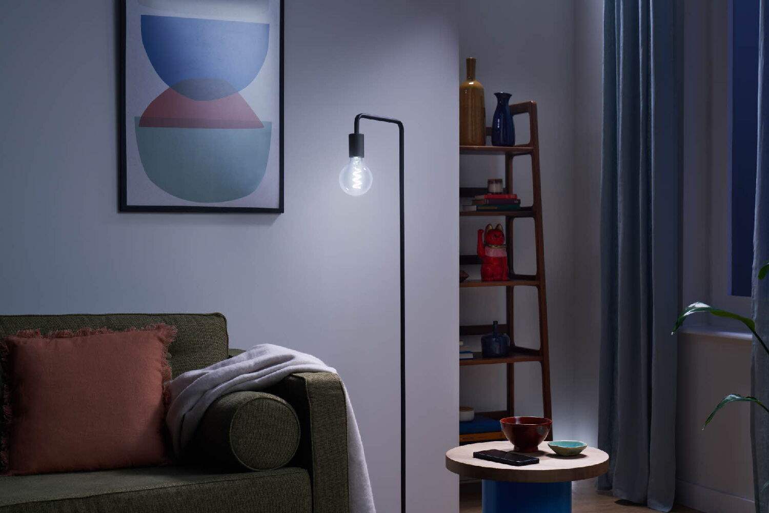 PHILIPS WiZ Wi-Fi BLE G95 E27 6, 3 W - barevná žárovka,  nastavitelná teplota,  stmívatelná1 