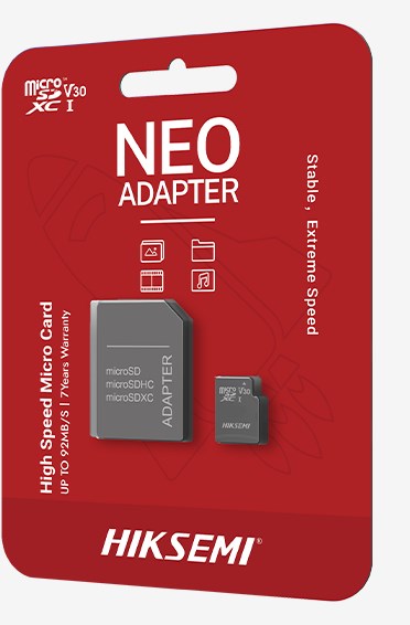 HIKSEMI MicroSDHC karta 32GB, C10, UHS-I, (R:92MB/s, W:15MB/s) + adapter1 
