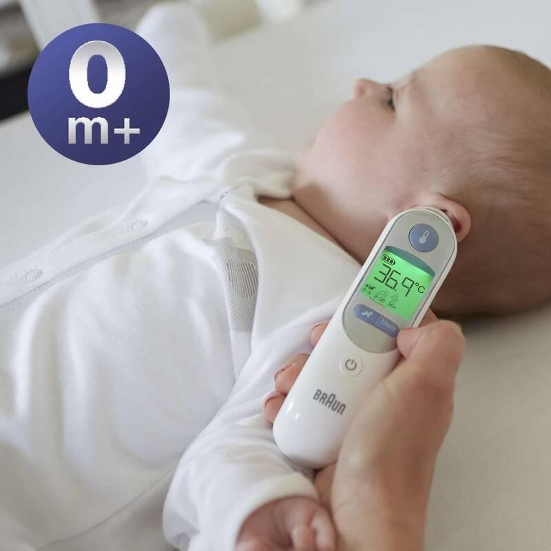Braun IRT 6520 ThermoScan 7 bezdotykový teploměr, digitální, ušní, paměť na 9 měření6 