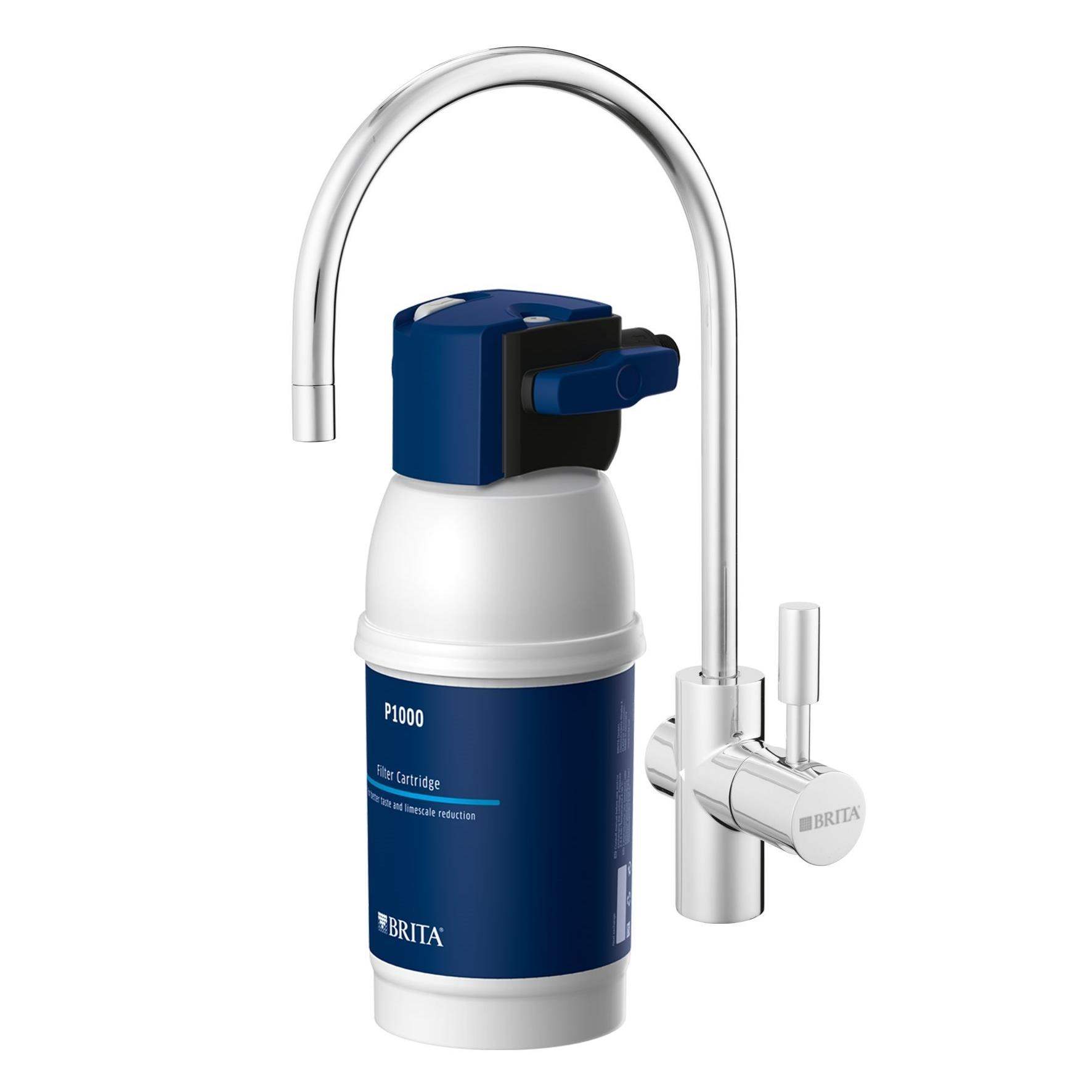 Brita MyPure P1 vodní filtr pod dřez s kohoutkem,  LED indikátor,  3 různá nastavení filtrování podle tvrdosti vody1 