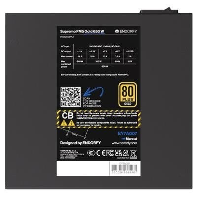 ENDORFY Zdroj Supremo FM5 Gold 650W,  120mm,  Plně modulární,  80 Plus Gold3 