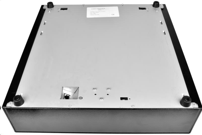 Virtuos pokladní zásuvka S-410C - s kabelem,  pořadač 4/ 8,  9-24V,  černá2 