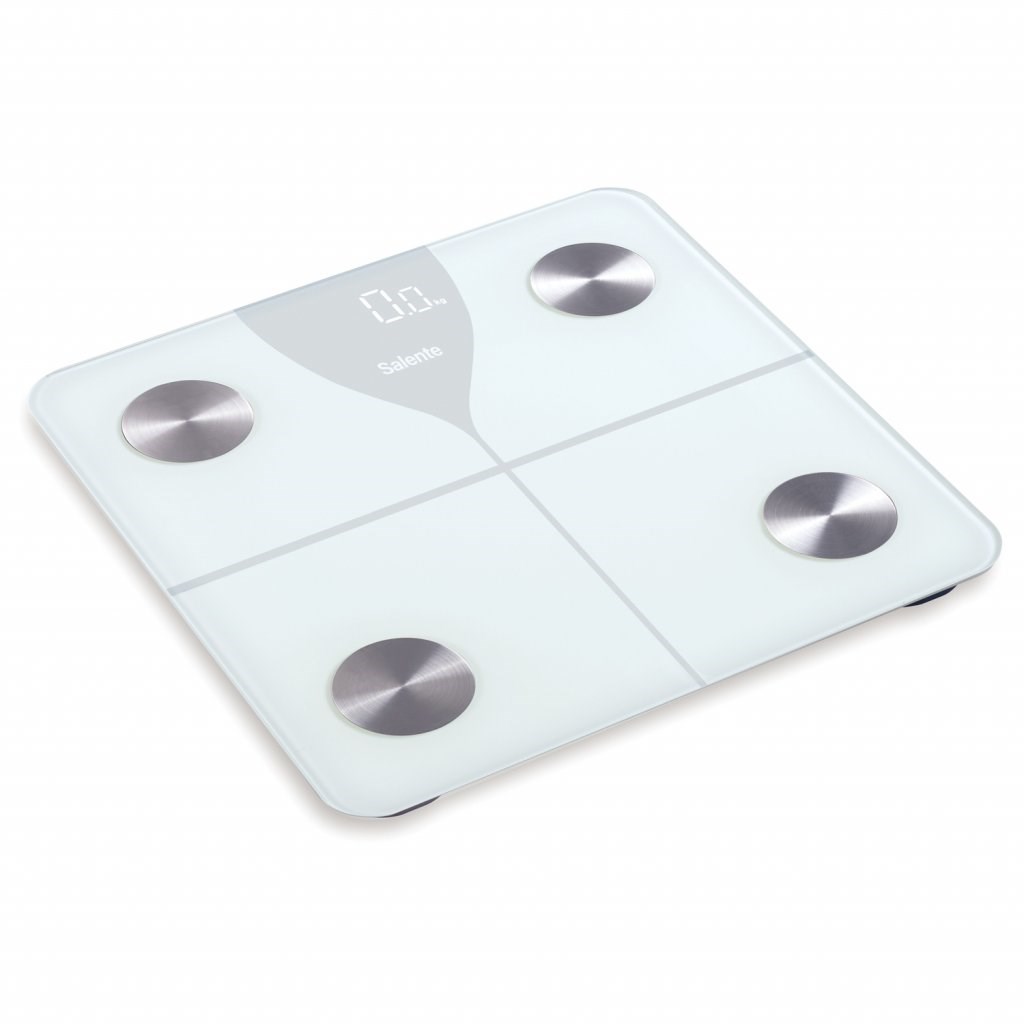 Salente SlimFit, osobná diagnostická fitness váha, Bluetooth, biela0 
