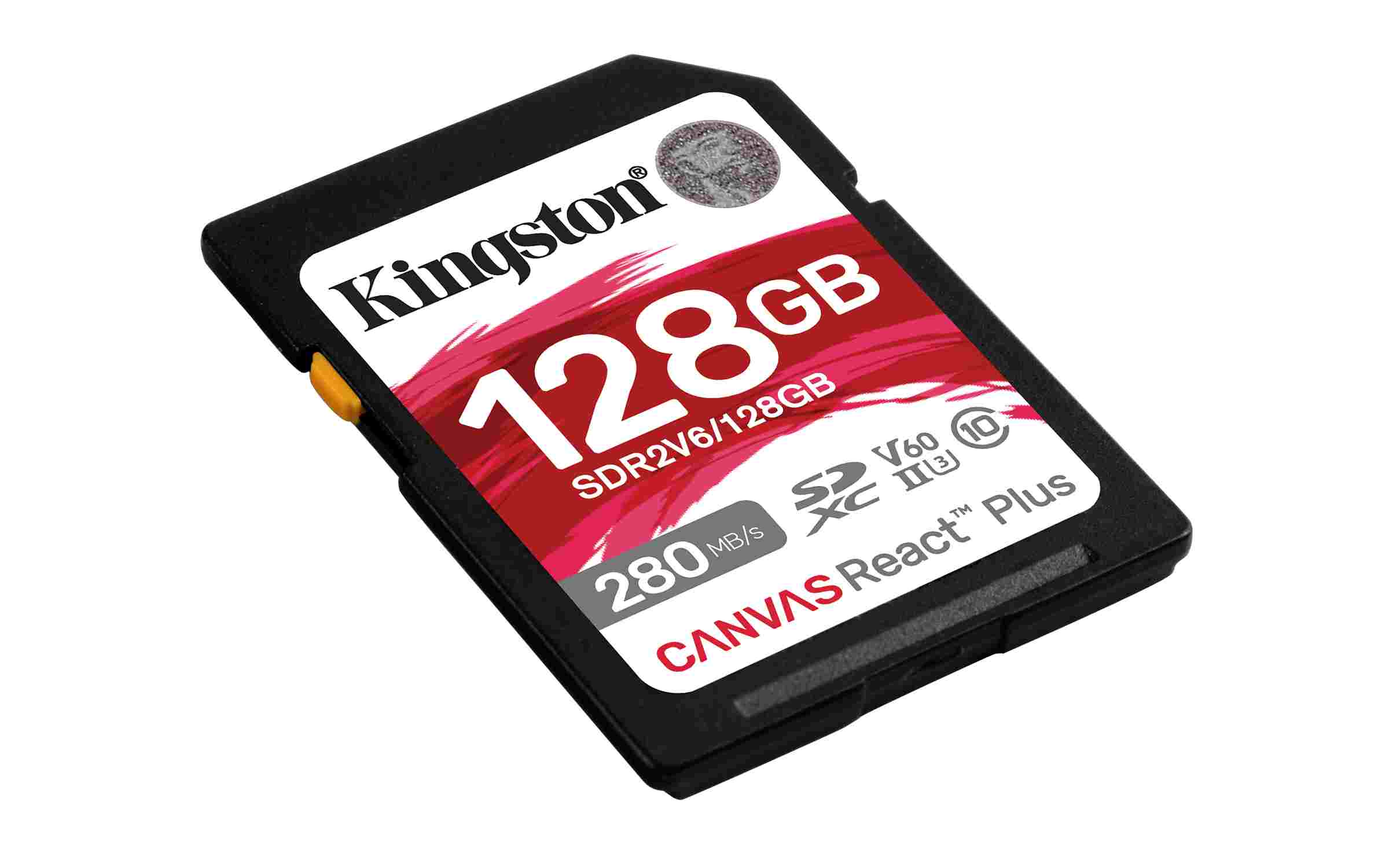 Kingston SDXC karta 128GB Canvas React Plus,  UHS-II,  U3,  V60,  R:280/ W:100MB/ s