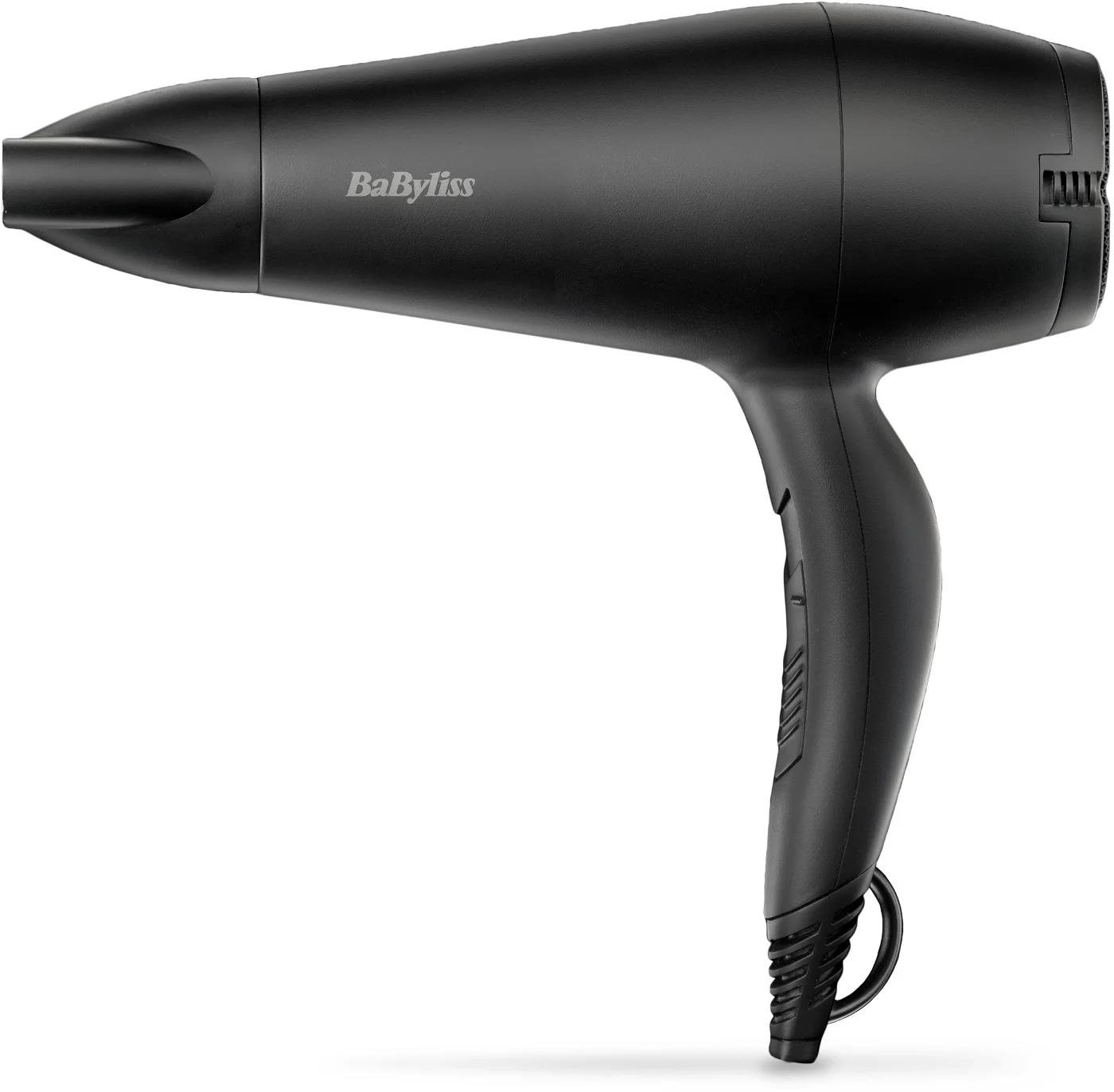 BaByliss D215DE fén na vlasy, 2200 W, 2 teploty a rychlosti, s koncentrátorem, černá2 