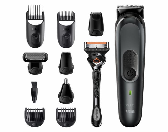 Braun MGK7321 multifunkční zastřihovač,  vlasy,  vousy,  chloupky,  voděodolný + Gillette Fusion ProGlide0 