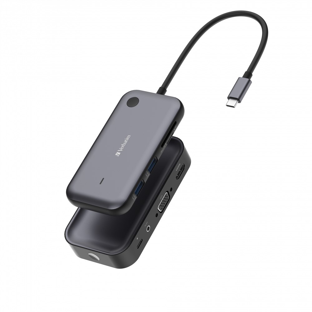 VERBATIM Display Adapter WDA-01 Share My Screen 1080P,  USB-C hub0 