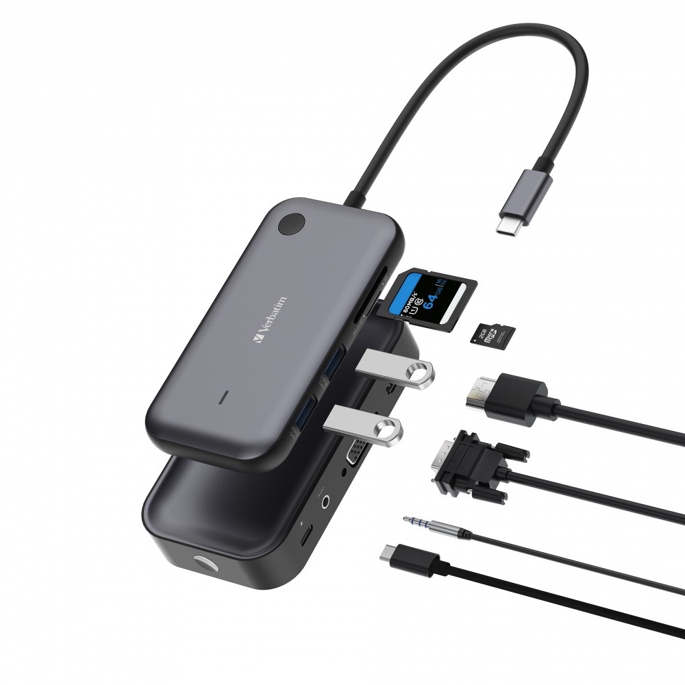 VERBATIM Display Adapter Share My Screen 1080P,  USB-C hub1 