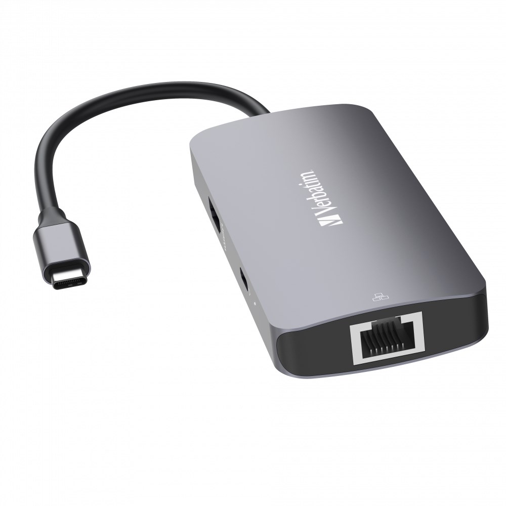 VERBATIM Hub USB-C Pro Multiport 5 Port,  2x USB 3.2,  1x USB-C,  HDMI,  RJ45,  šedá2 