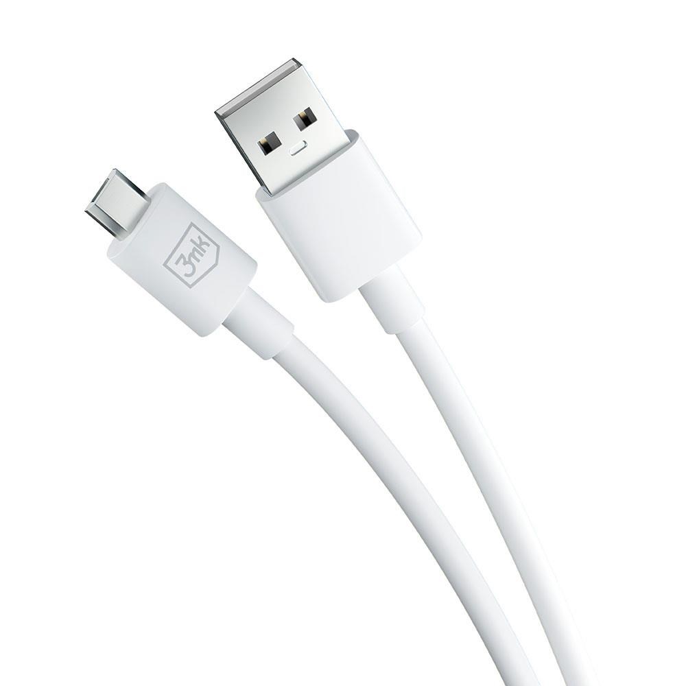 3mk datový kabel - Hyper Cable A to Micro 1.2m 5V 2, 4A,  bílá2 