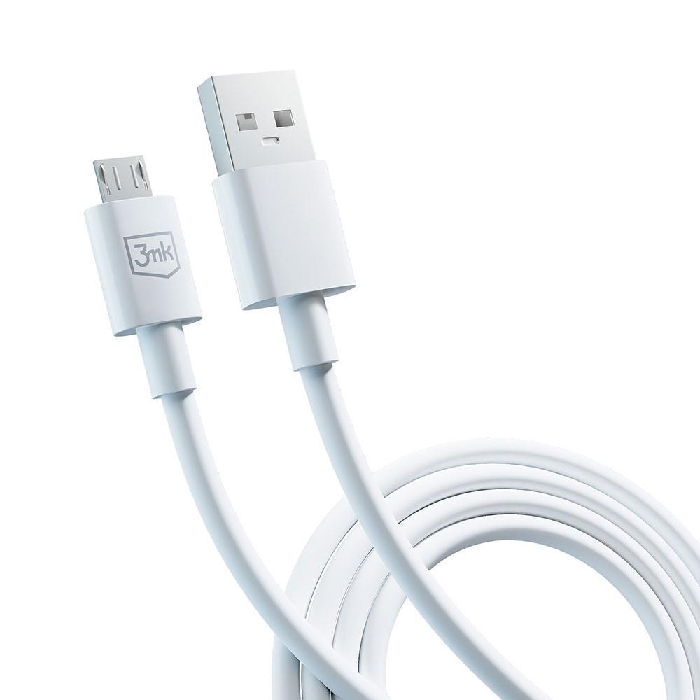 3mk datový kabel - Hyper Cable A to Micro 1.2m 5V 2, 4A,  bílá3 