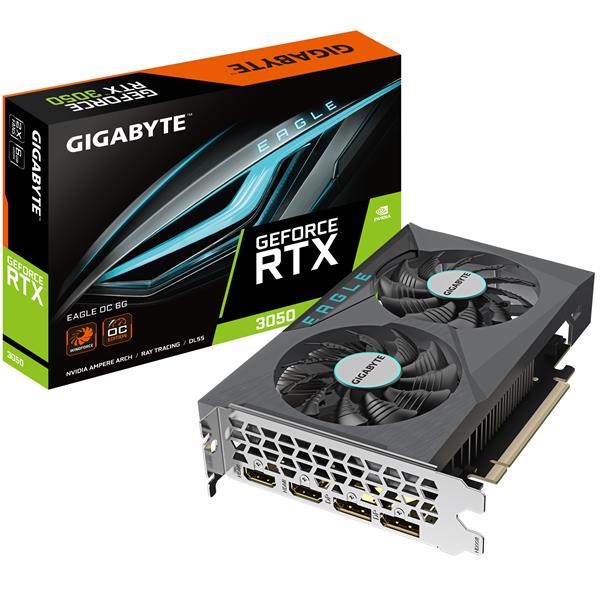 GIGABYTE VGA NVIDIA GeForce RTX 3050 EAGLE OC 6G,  6G GDDR6,  2xDP,  2xHDMI0 