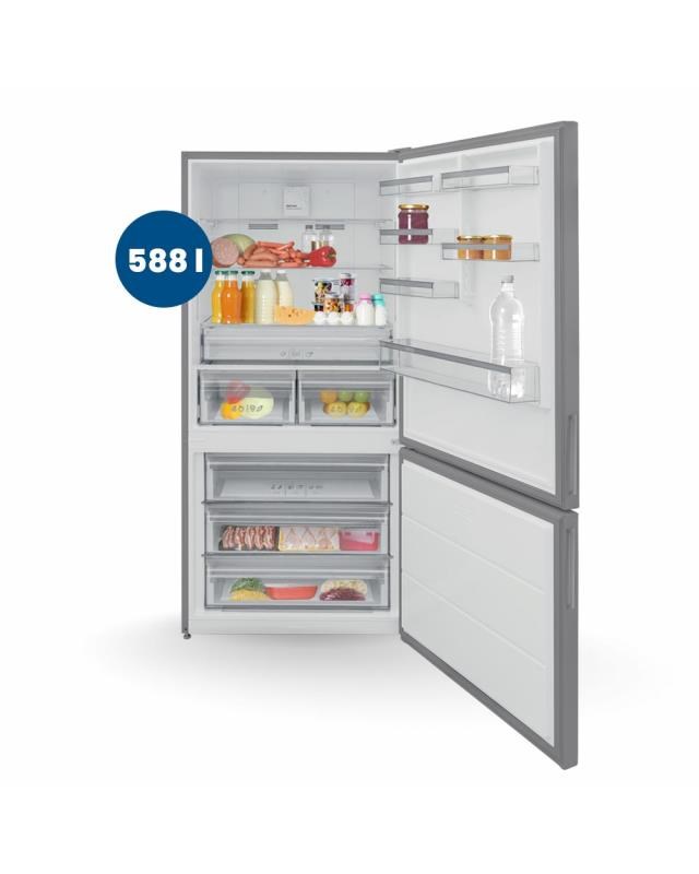 Orava RGO-600 kombinovaná chladnička,  407 + 181 l,  NO FROST,  LED osvětlení,  chill zone0 