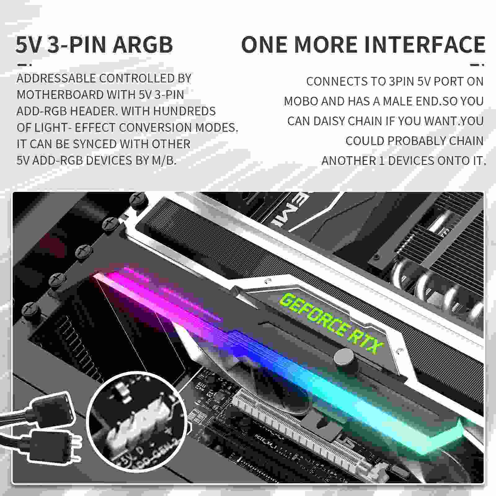 1stCool Podpěra GPU Kovový držák ARGB,  černá3 