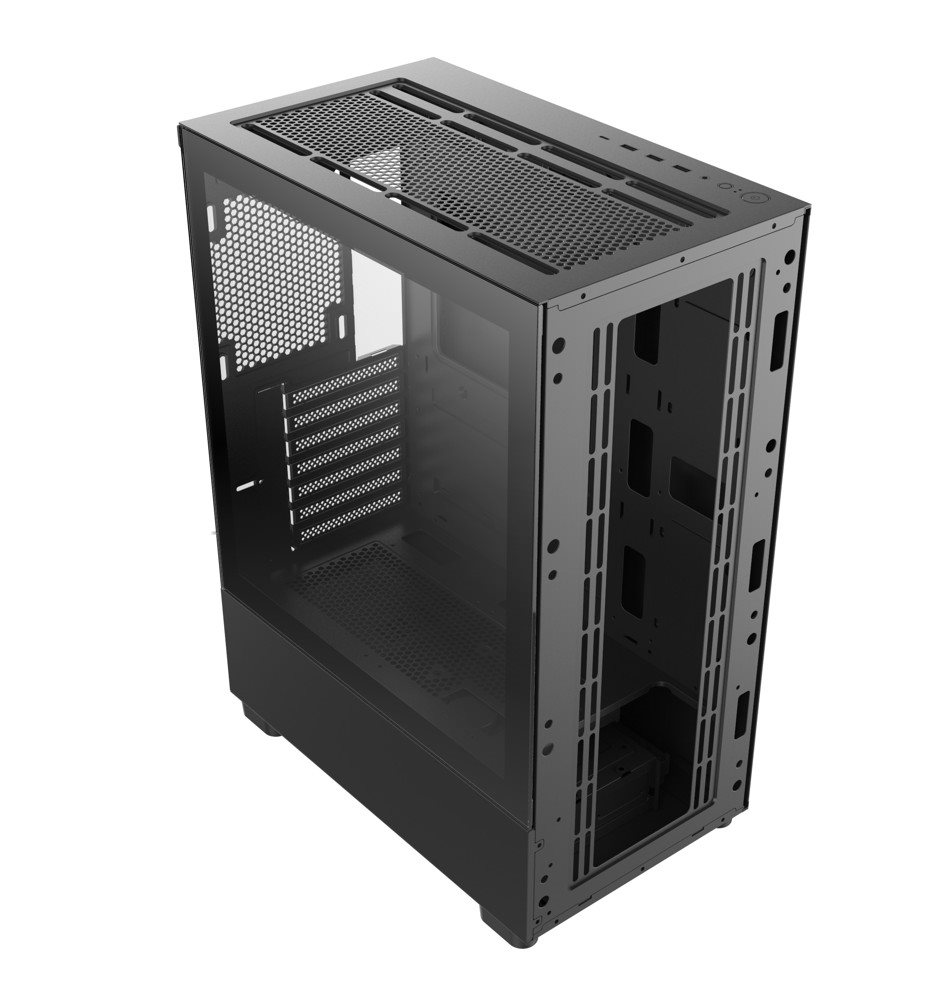 1stCOOL skříň GAMER 5,  Mid tower,  AU,  USB 3.0,  USB-C,  2x 140 ARGB Fan,  1x 120 ARGB Fan,  bez zdroje,  černá8 