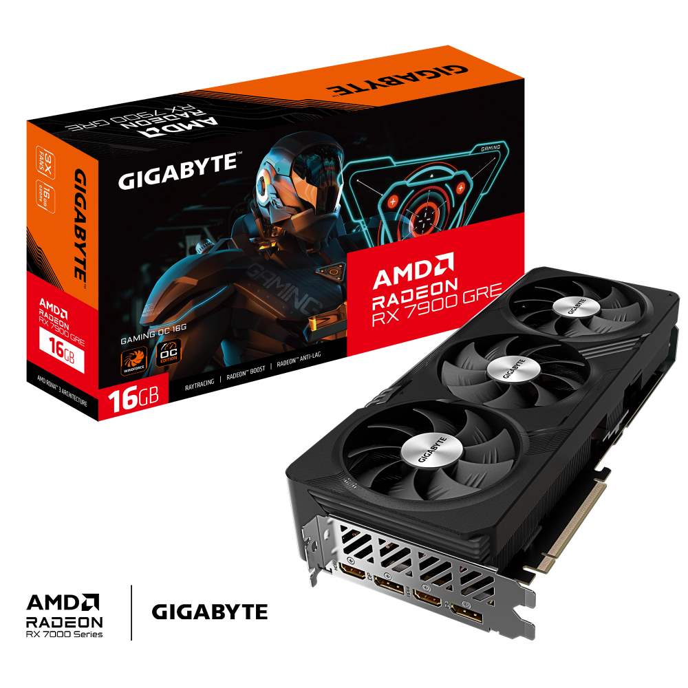 GIGABYTE VGA AMD Radeon RX 7900 GRE GAMING OC 16G,  16G GDDR6,  2xDP,  2xHDMI0 