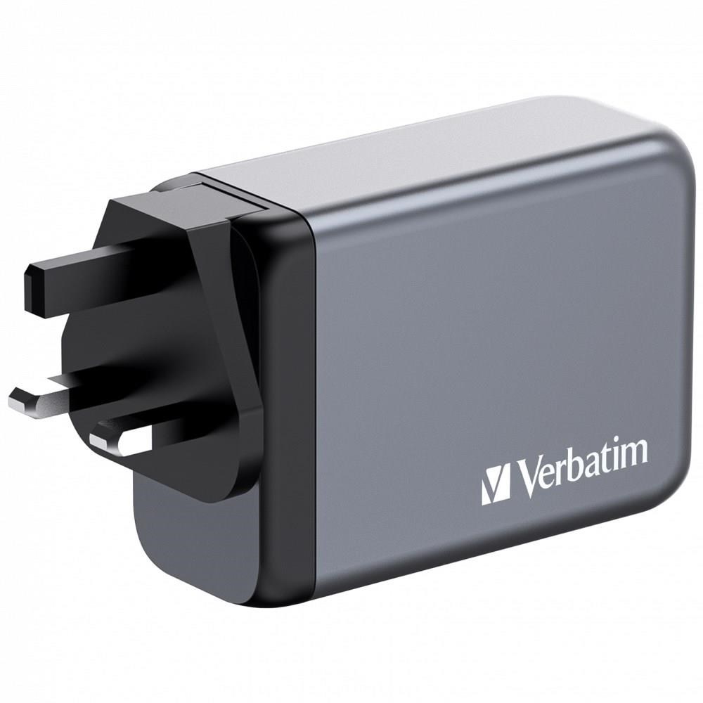 VERBATIM GaN Nabíječka do sítě GNC-100,  100W,  3x USB-C,  1x USB3 