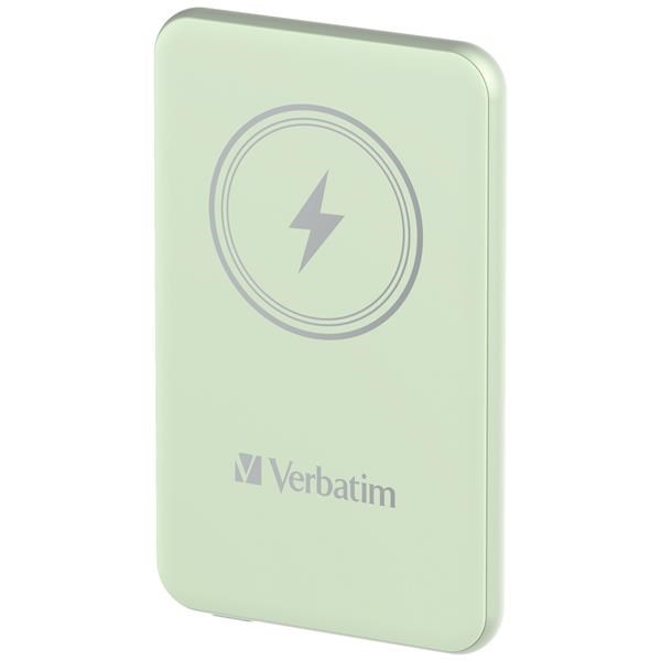VERBATIM Powerbanka Charge "n" Go,  Magnetická,  5000 mAh,  USB-C,  Zelená2 