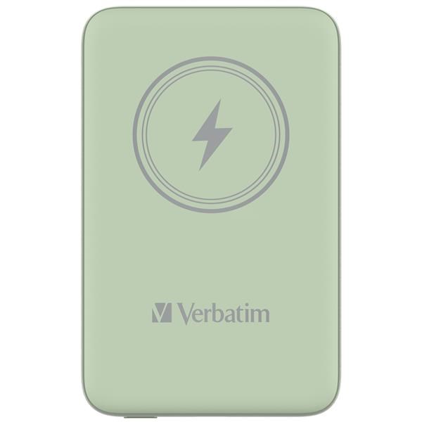 VERBATIM Powerbanka Charge "n" Go,  Magnetická,  10000 mAh,  USB-C,  Zelená0 