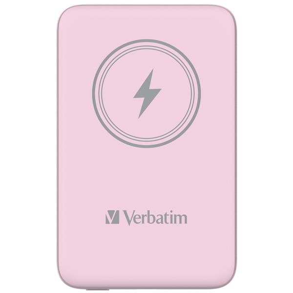 VERBATIM Powerbanka Charge "n" Go,  Magnetická,  10000 mAh,  USB-C,  Růžová0 