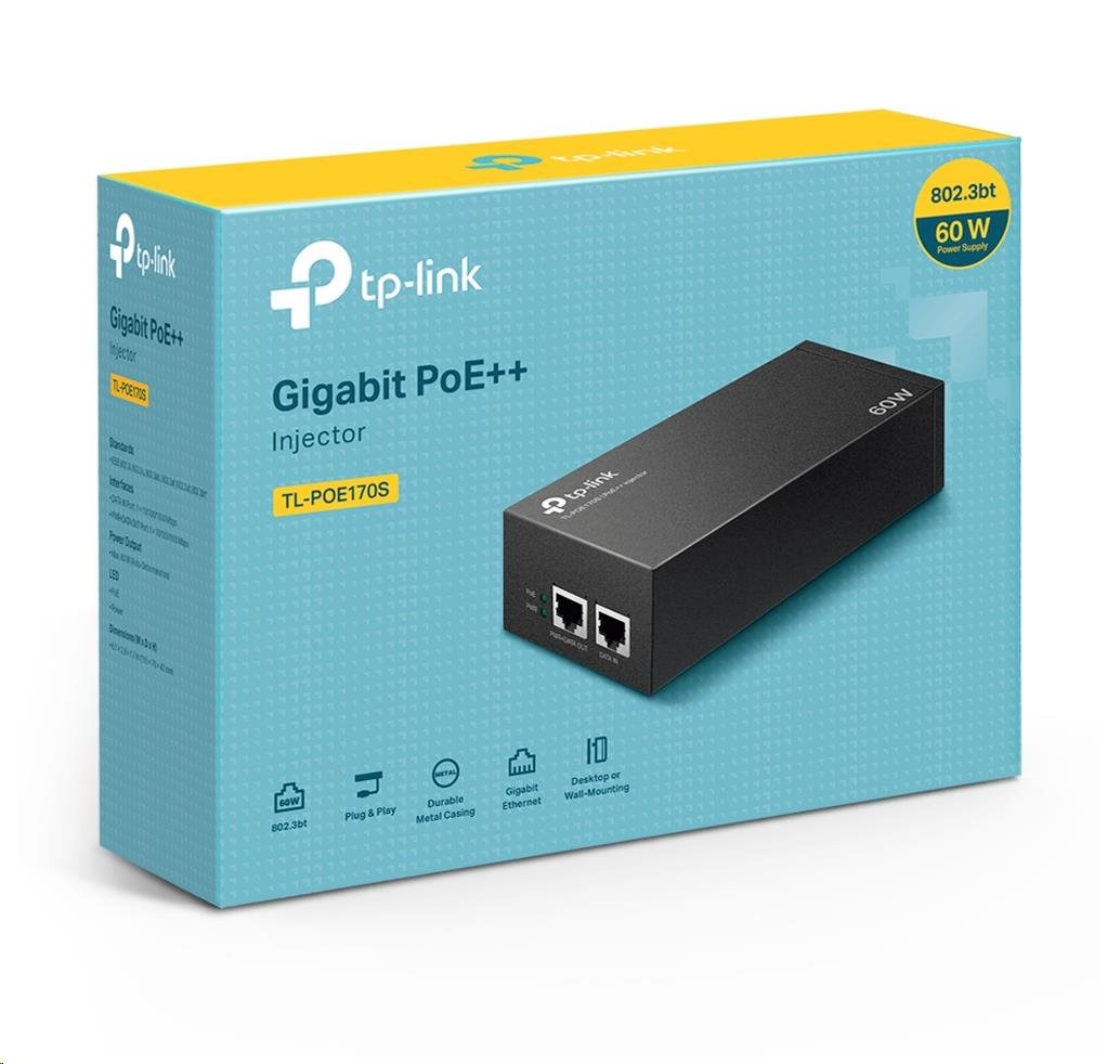 TP-Link POE170S PoE++ injektor (2xGbE,  802.3af/ at/ bt,  60W)2 