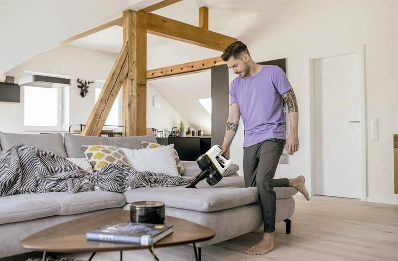 Karcher VC 4 Cordless myHome tyčový vysavač, 78 dB, 2 rychlosti provozu, cyklónová technologie, funkce Boost3 