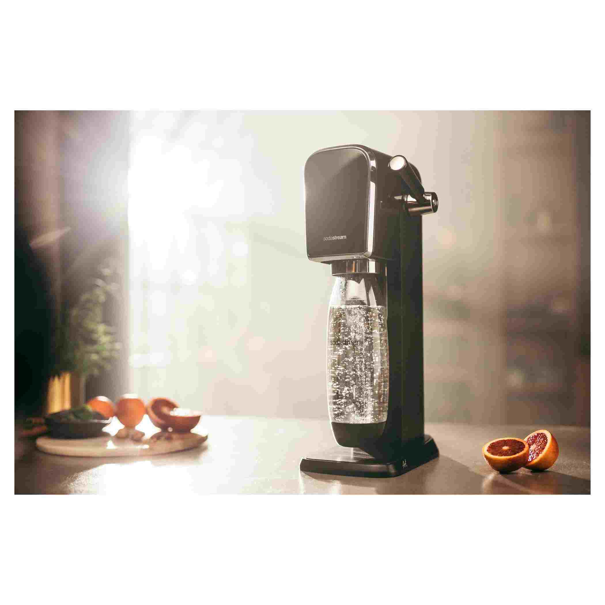 SodaStream ART výrobník sody, mechanický, 1l láhev, bombička s CO2, černý0 
